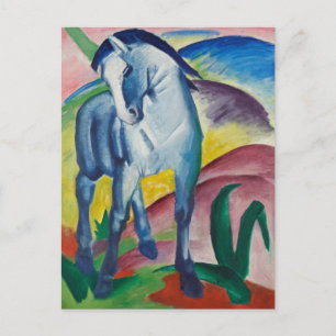 Blue Horse by Franz Marc, Vintage Fine Art Postcard