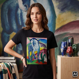 Blue Horse by Franz Marc, Vintage Fine Art T-Shirt
