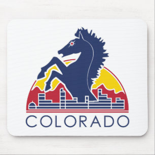 Blue Horse Colorado Logo Mouse Mat