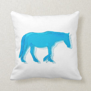 Blue Horse Cushion