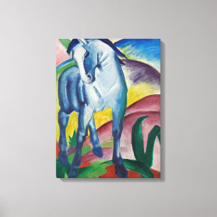 Blue Horse (Cute Animal) (by Marc Franz) Canvas Print