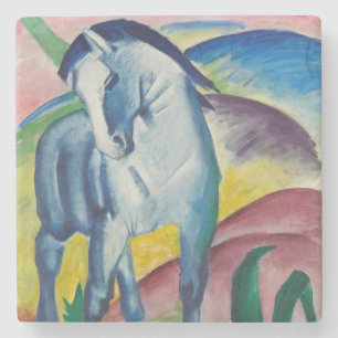 Blue Horse (Cute Animal) (by Marc Franz) Stone Coaster