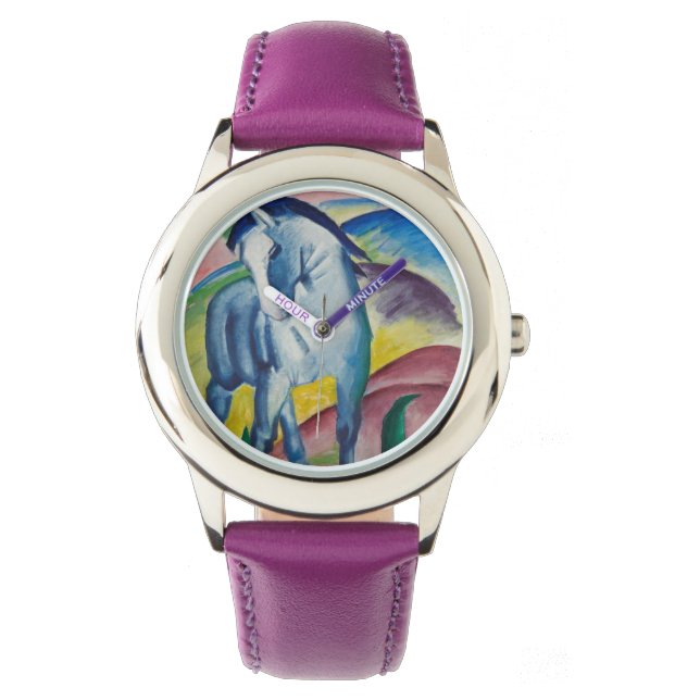 Blue Horse (Cute Animal) (by Marc Franz) Watch (Front)