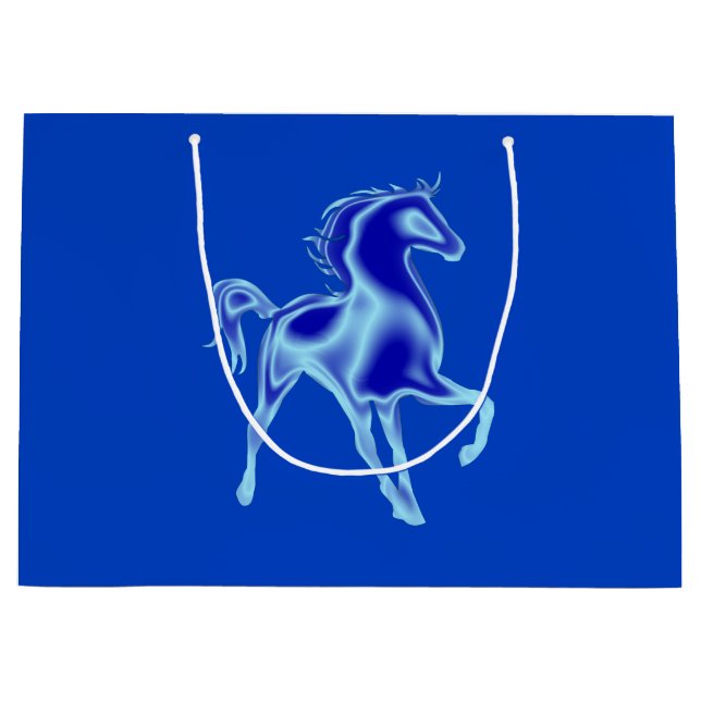 Blue Horse Gift Bag Your Colors (Front)