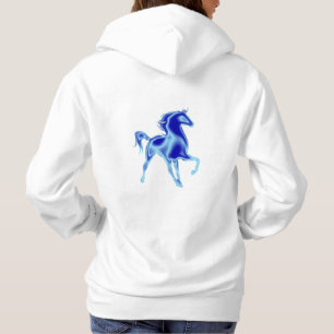 Blue Horse Hoodie - Painting