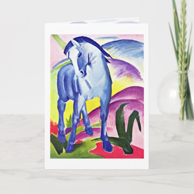 Blue Horse I By Franz Marc Card (Front)