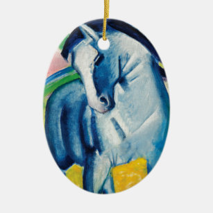 Blue Horse I by Franz Marc Christmas Ornament