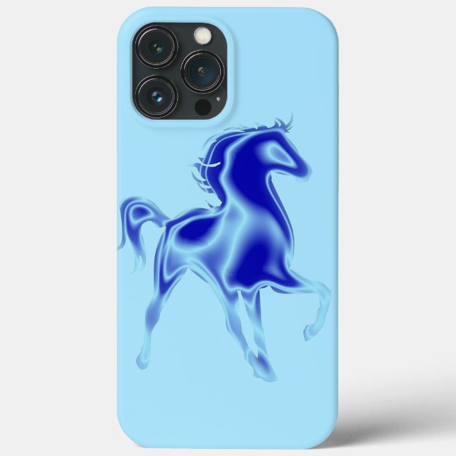 Blue Horse Modern Design Case-Mate iPhone Case (Back)