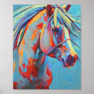 Blue horse  poster
