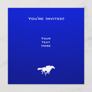 Blue Horse Racing Invitation