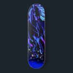 Blue Horse Running In Starry Night Skateboard<br><div class="desc">Skateboards with Neon Blue Horse Running At Moonlight Starry Night Magic Horses Drawing - or Choose / Add Your Unique Text / Colour - Make Your Special Skateboard Gift - Resize and move or remove and add elements / image with Customisation tool ! - Drawing and Design by MIGNED. You...</div>