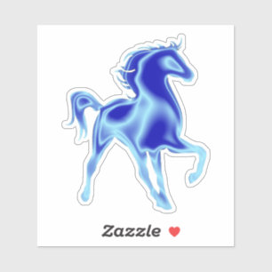 Blue Horse Sticker