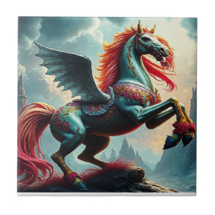 BLUE HORSE TILE