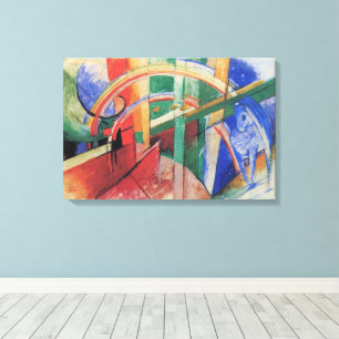Blue Horse with Rainbow by Franz Marc Canvas Print