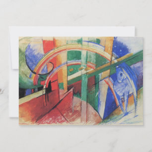 Blue Horse with Rainbow by Franz Marc Invitation