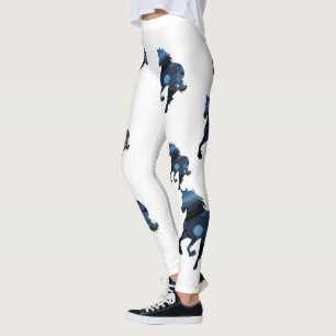 Blue Horses Art Custom Leggings