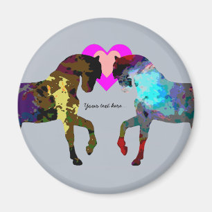 Blue Horses Personalized Magnet