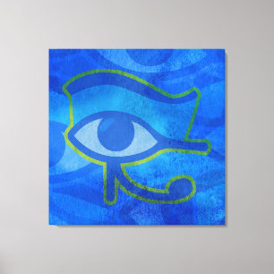 Blue Horus Eye Canvas Print