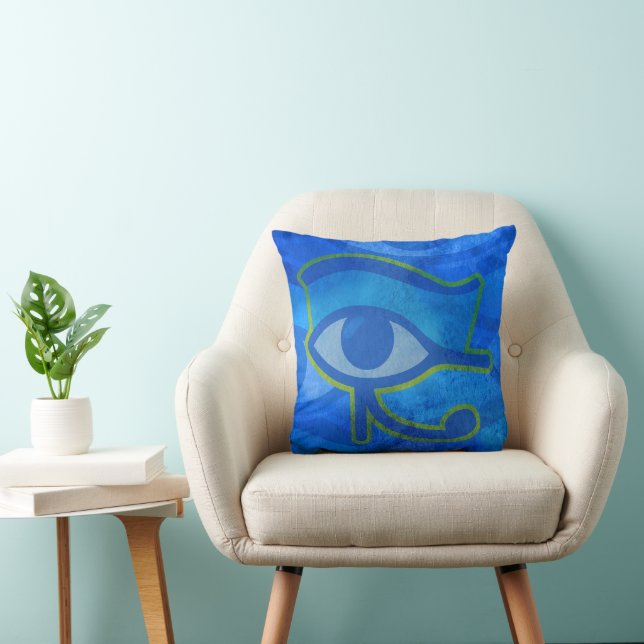 Blue Horus Eye Cushion (Chair)