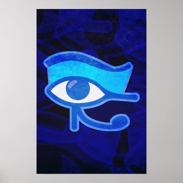 Blue Horus Eye Poster (Front)