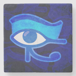 Blue Horus Eye Stone Coaster