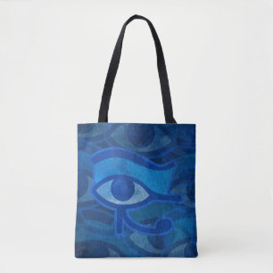 Blue Horus Eye Tote Bag