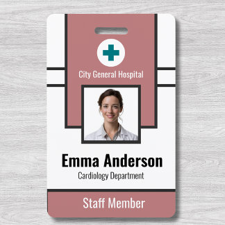 Blue | Hospital Employee Photo ID – Nurse Doctor Badge