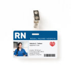 Blue | Hospital Medical Employee Photo ID Badge
