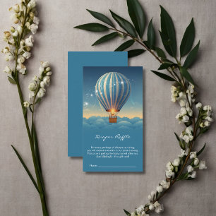 Blue Hot Air Balloon Adventure Awaits Baby Shower Enclosure Card