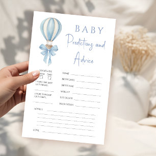 Blue Hot Air Balloon Baby Predictions Advice Game