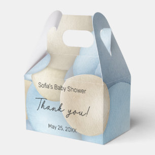 Blue Hot Air Balloon Baby Shower Favour Box