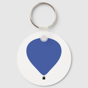 blue hot-air balloon icon key ring