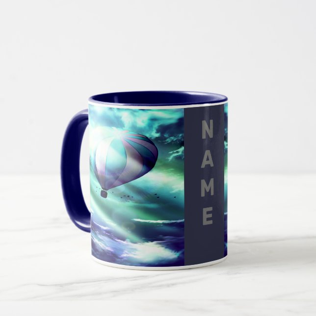 Blue Hot Air Balloon Mug (Front Left)