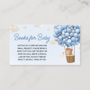 Blue Hot Air Balloon Up and Away Books for Baby Enclosure Card