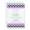 Blue Hot Pink Chevron Engagement Party Invitations