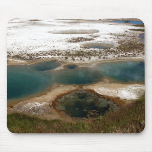 Blue Hot Springs Yellowstone Mouse Mat