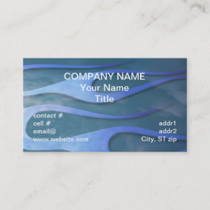 blue hotrod flames with purple tips business card