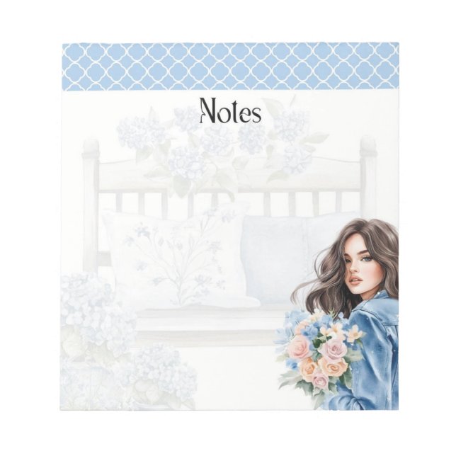 Blue Hour Blooms: Soft & Serene Notes Collection (Front)