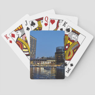 Blue hour skyscrapers in Dubai Marina Playing Cards