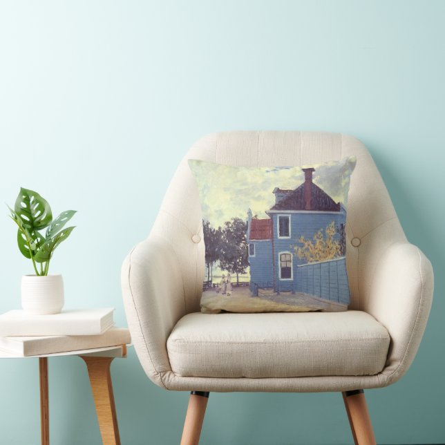 Blue House at Zaandam by Claude Monet Cushion (Chair)
