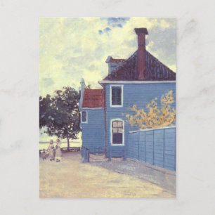 Blue House at Zaandam by Claude Monet Postcard