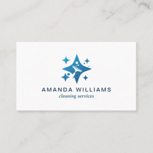 Blue House Cleaning Services Business Card
