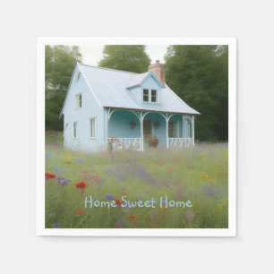 Blue House Housewarming Napkin