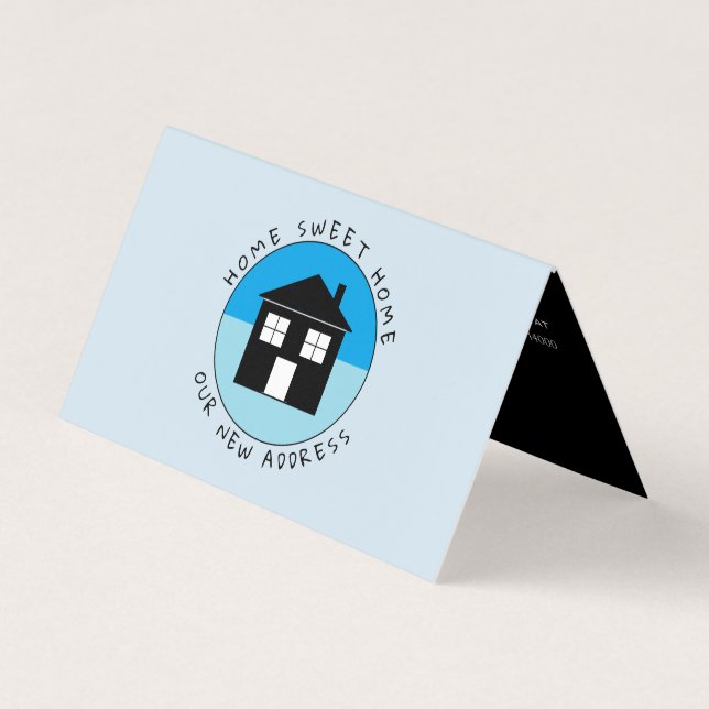 Blue House Logo, Change of Address Card (Front)