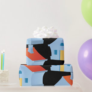 Blue House Wrapping Paper
