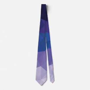 Blue hue polygonal design tie for men.