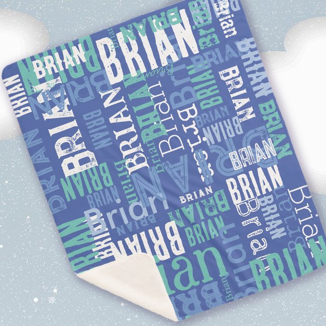 Blue Hues Sherpa Blanket (Creator Uploaded)