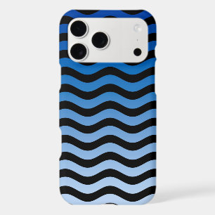 Blue Hues Wavy Stripes