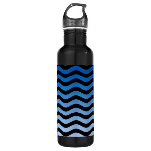 Blue Hues Wavy Stripes 710 Ml Water Bottle