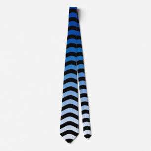 Blue Hues Wavy Stripes Tie